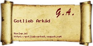 Gotlieb Arkád névjegykártya